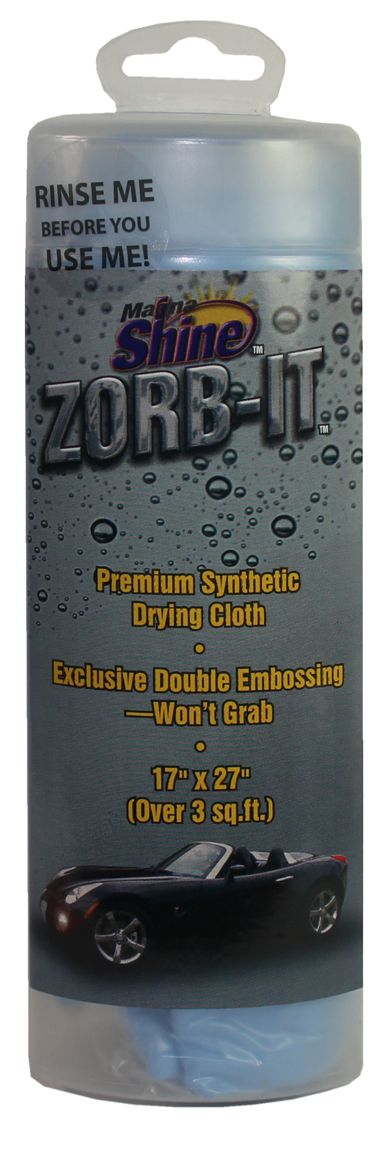 ZORB-IT DRYING CLOTH W/TUBE 17x27 BLUE